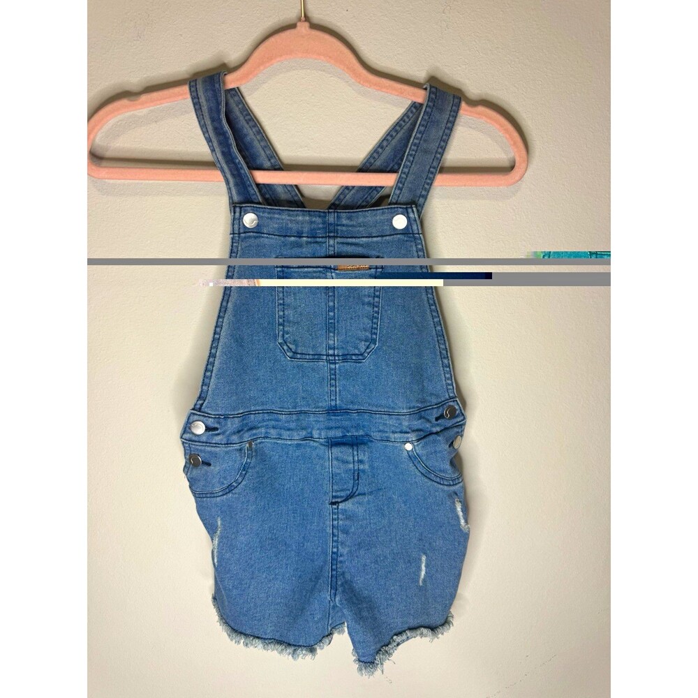JOE'S Girls Blue Denim Overall Shortalls Romper Size 6 Sleeveless Pockets